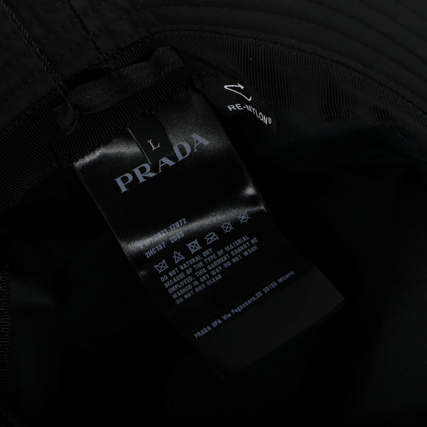 Prada Bucket Hat Crystal Embellished Re-Nylon