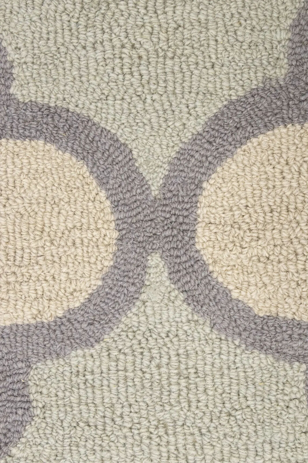 Cream & Mauve Trellis Design 5X8 Hand-Tufted