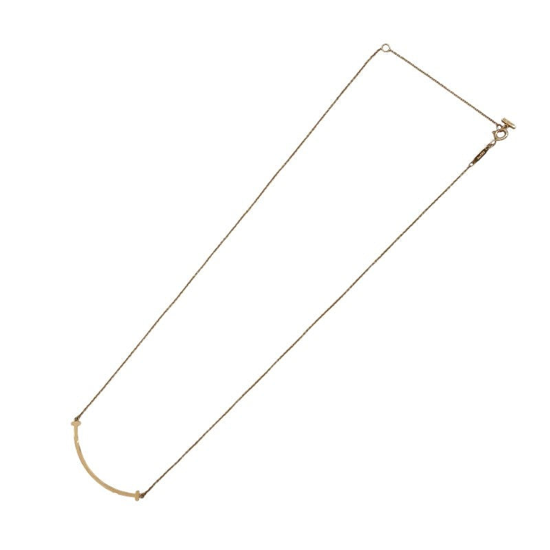 Tiffany & Co. T Smile Small Necklace K18Pg