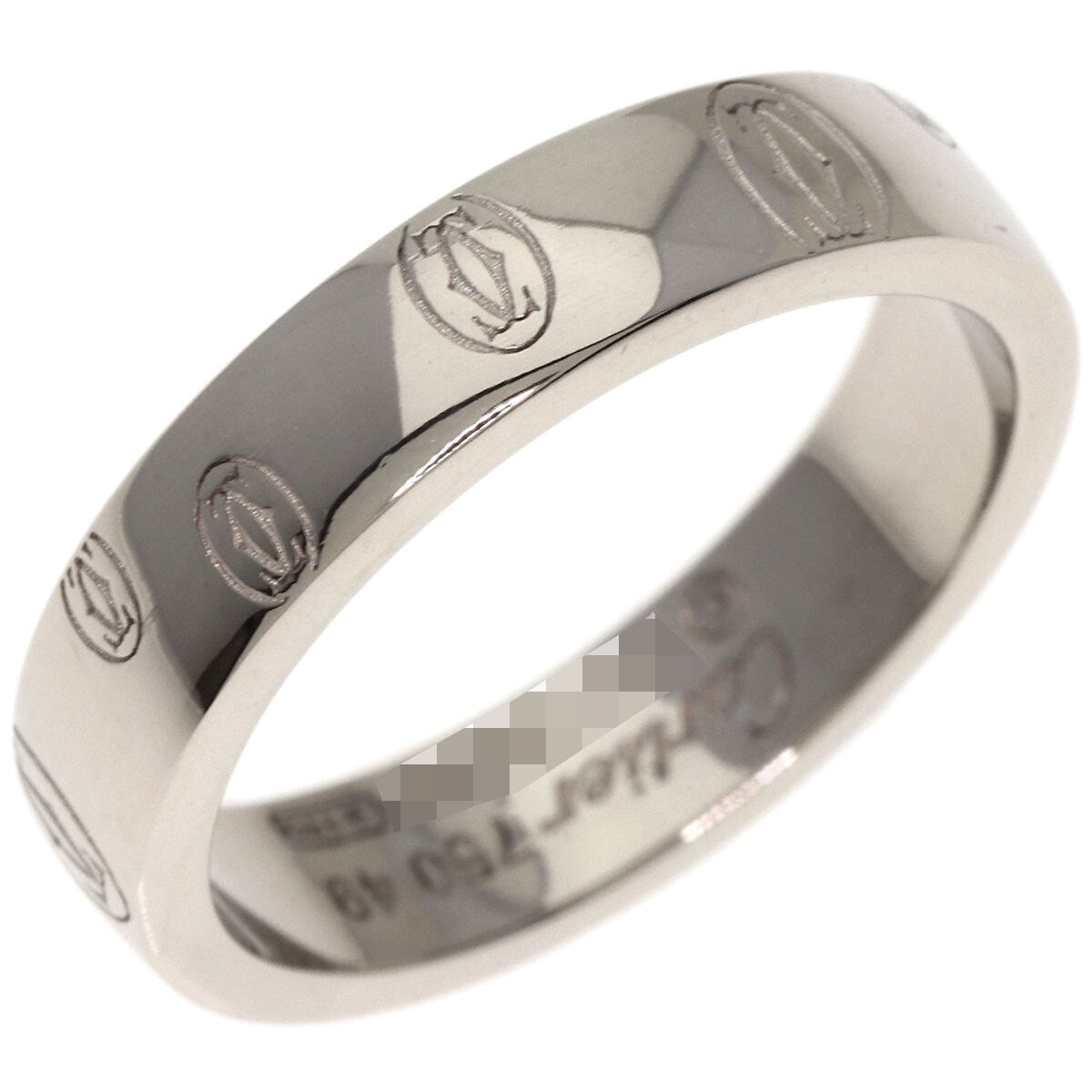 Cartier Ring Happy Birthday # 49 K18 White Gold