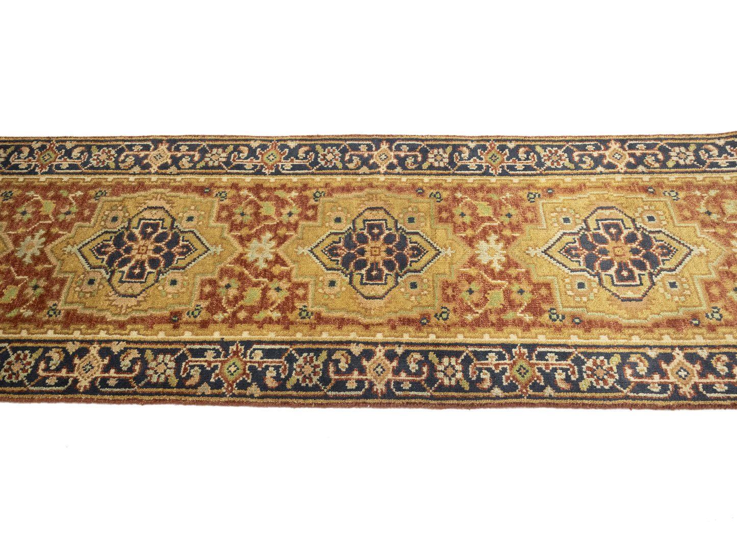 Handmade Serapi Heriz Oriental Runner Rug Floral