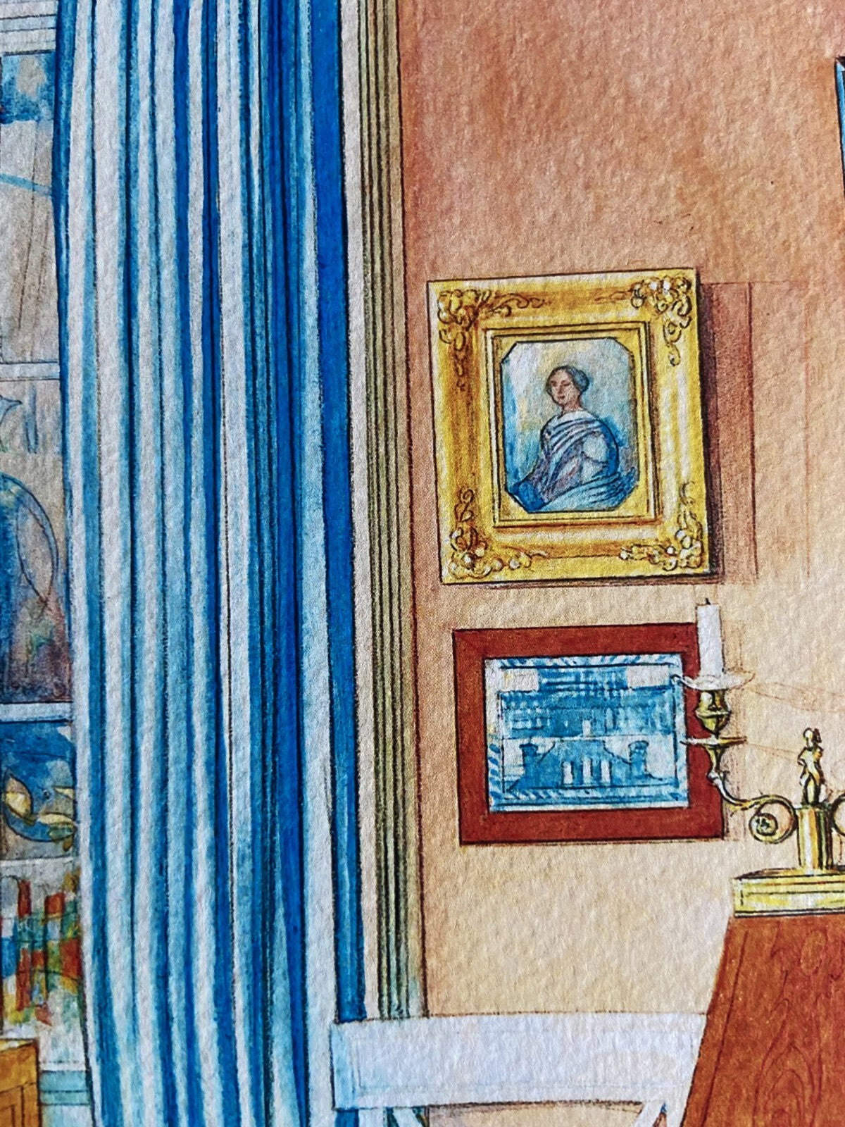 Carl Larsson Lithograph Coa Numbered A Hand