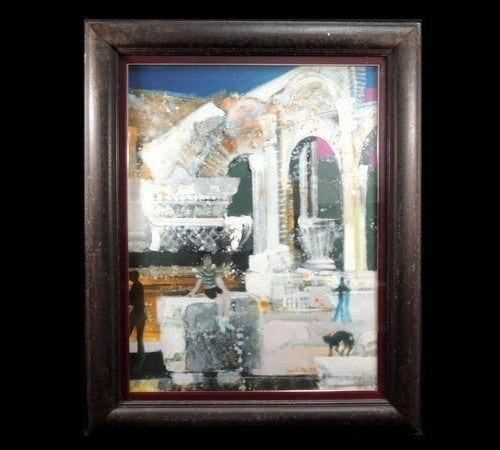 Paul Ambille Oil Painting On Canvas "Rome Julia Cathedral" Framed Signed 31.9In