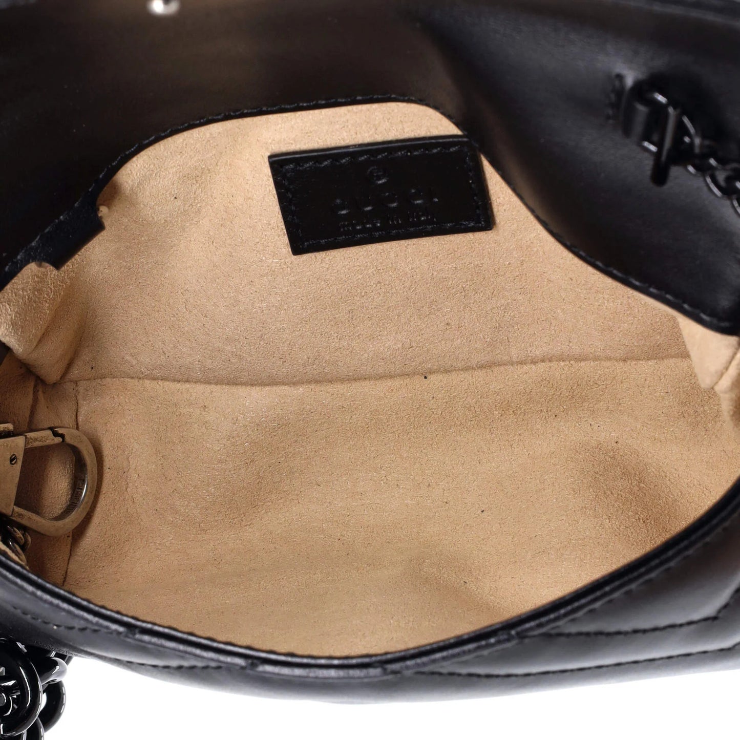 Gucci Gg Marmont Flap Belt Bag Matelasse Leather