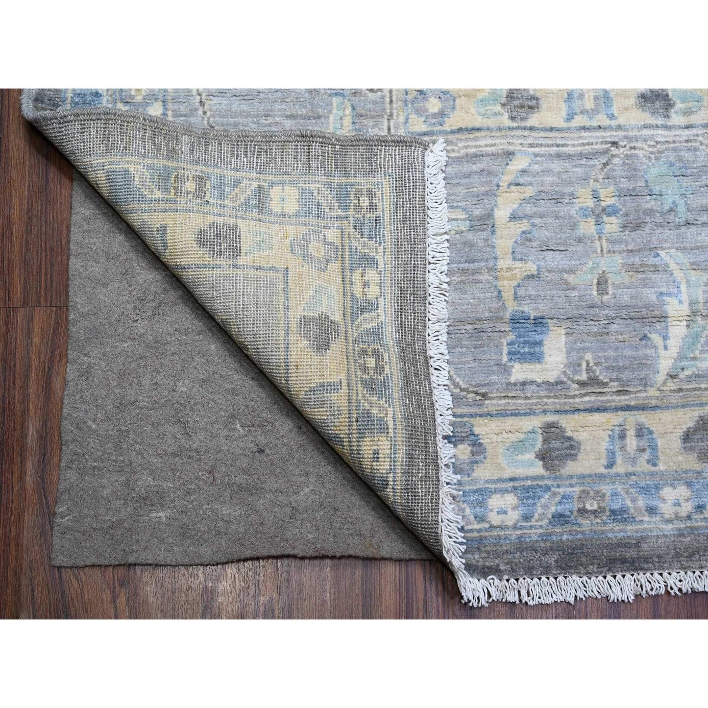 10'X13'6" Kendall Charcoal Gray Peshawar Mahal Design Hand Knotted Rug