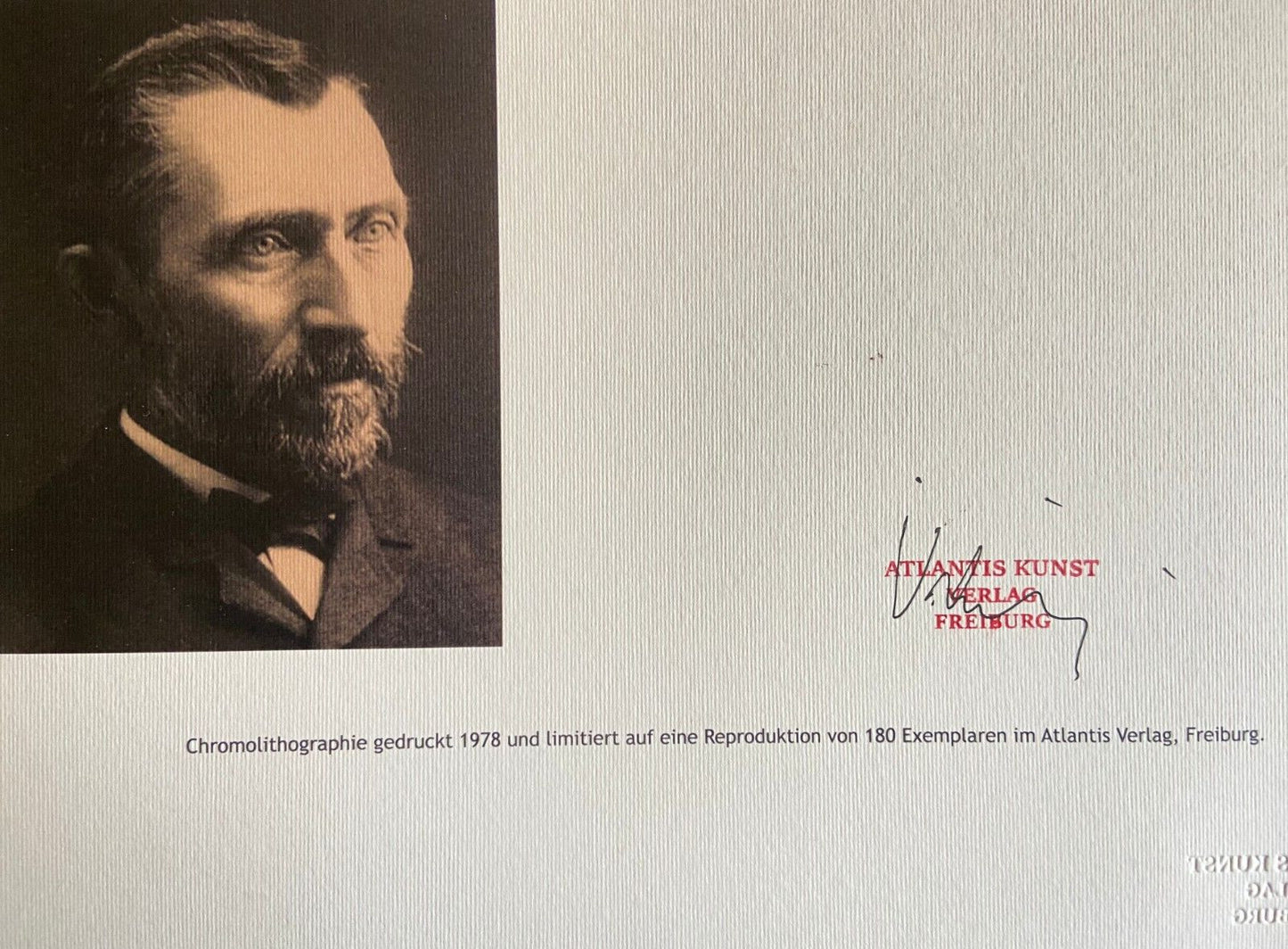 Vincent Van Gogh Lithograph From A Painting Coa