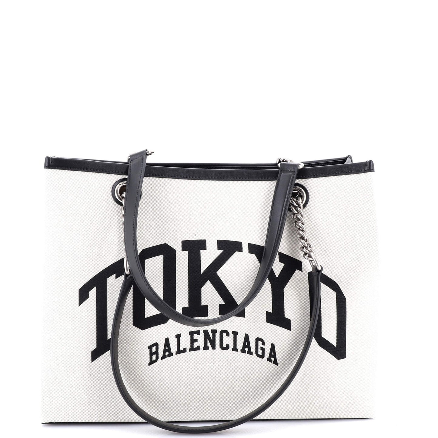 Balenciaga Cities Duty Free Tote Printed Canvas Medium