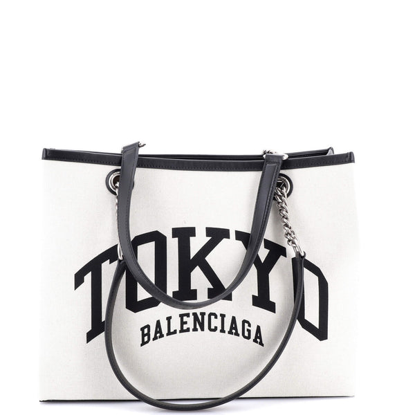 Balenciaga Cities Duty Free Tote Printed Canvas Medium