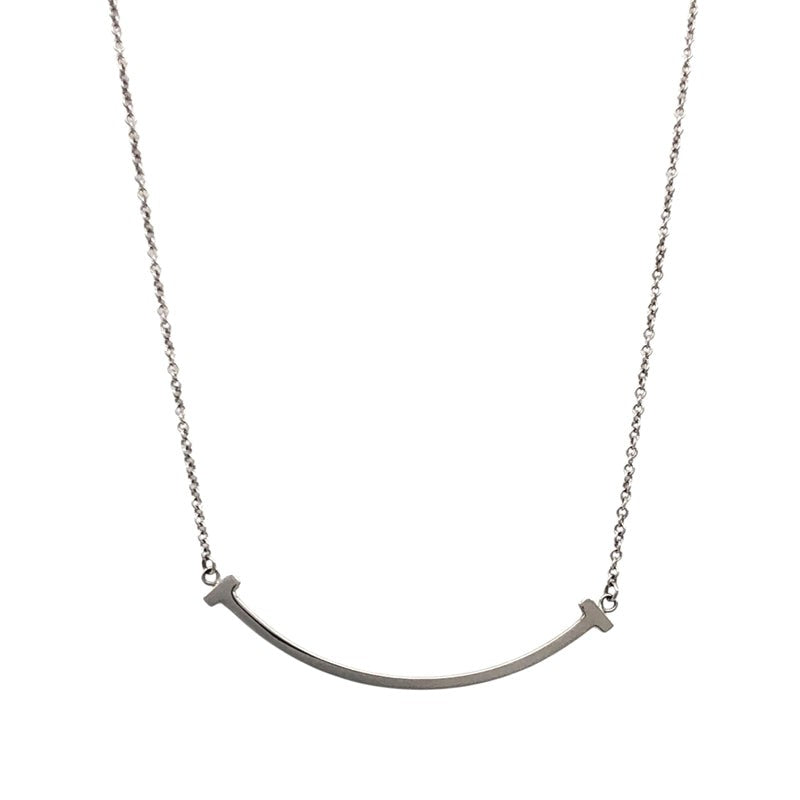 Tiffany & Co. T Smile Small Necklace K18Wg