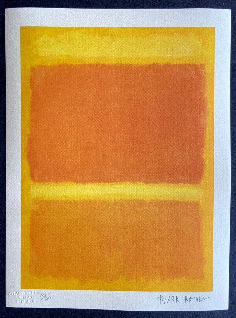 Mark Rothko Lithograph Signed Coa Numbered In Pencil 180 Copies