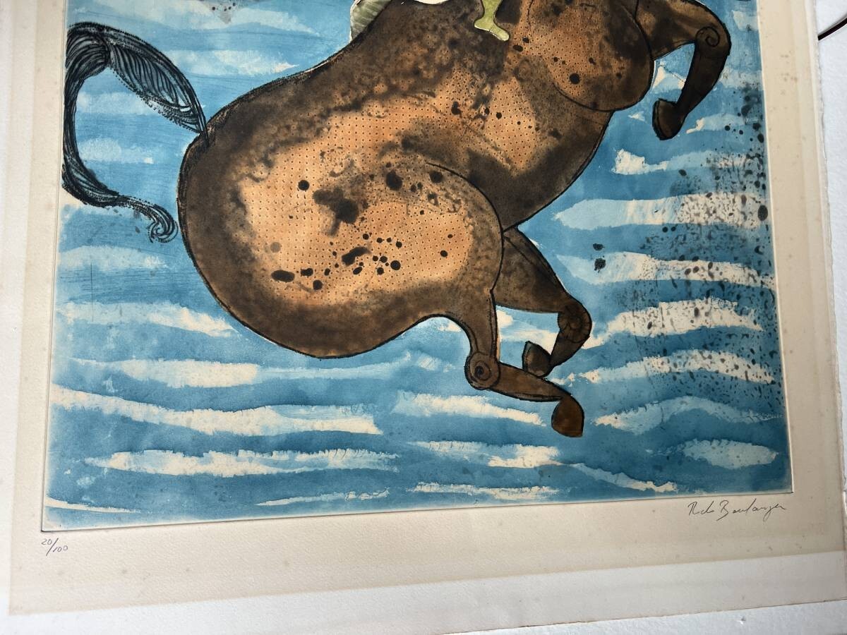 Graciela Rodog " Horse Riding " Large Serigraph