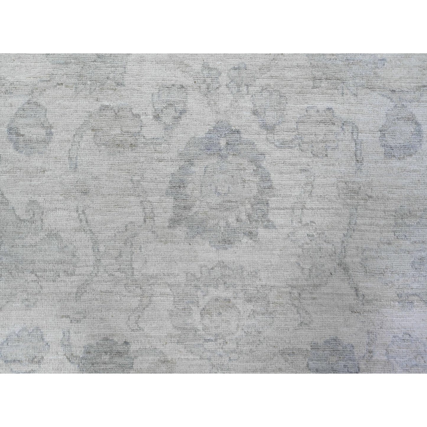 8'8"X11'5" Vista White 100% Wool Wash Peshawar Hand Knotted Rug