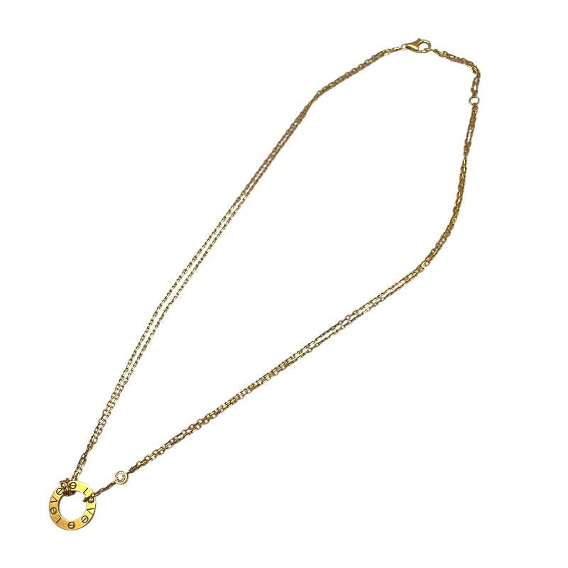 Cartier Love Circle Necklace Gold K18Yg