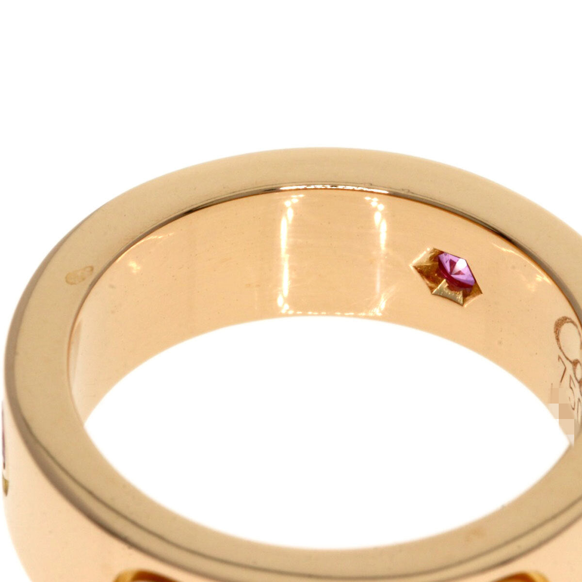 Cartier Ring Love Ring Pink Sapphire # 48 K18