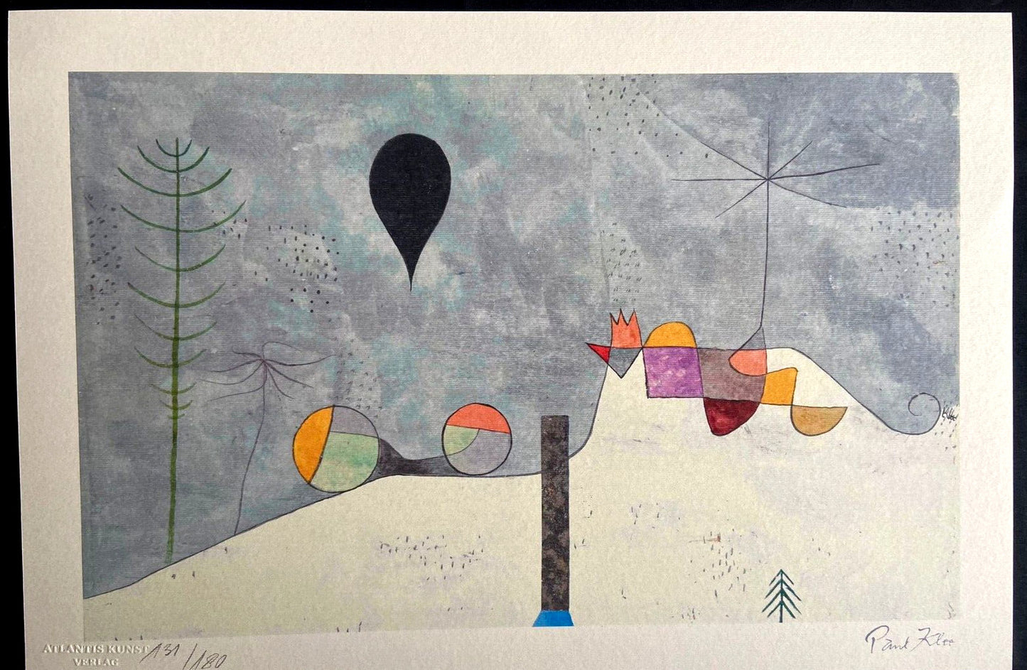 Paul Klee Lithograph Coa Signed Numbered By Piet