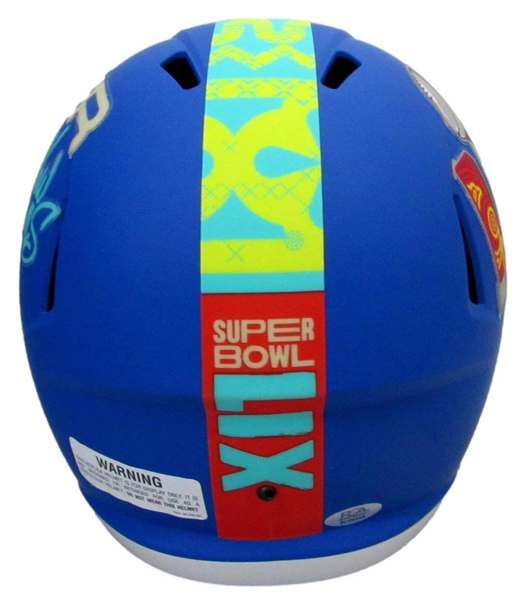 Saquon Barkley Signed Blue Sb Lix Full Size
