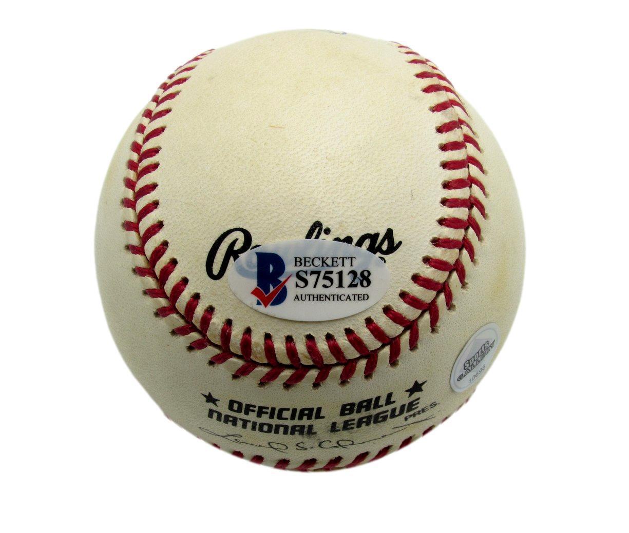 Curt Flood Autographed Rawlings Onl Baseball St.