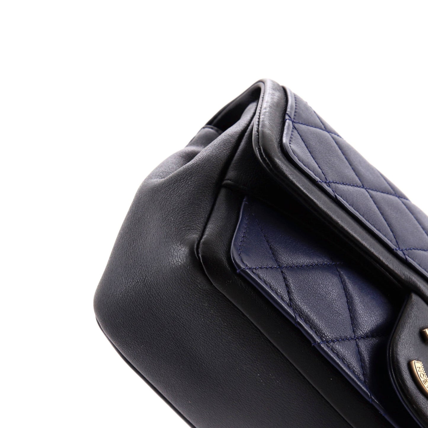 Chanel Graphic Flap Bag Quilted Calfskin Small