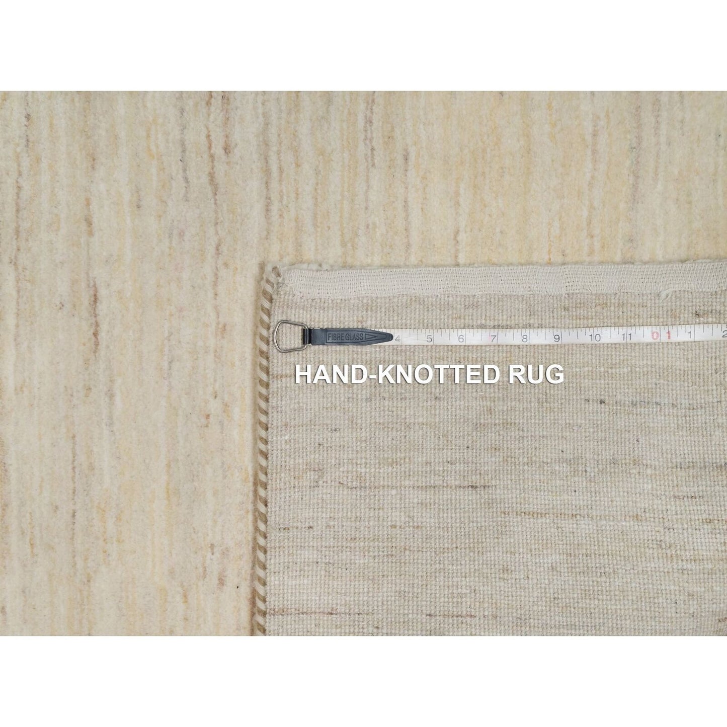 2'8"X16' White Modern Plain Design Pure Wool Hand Knotted Xl Runner Rug