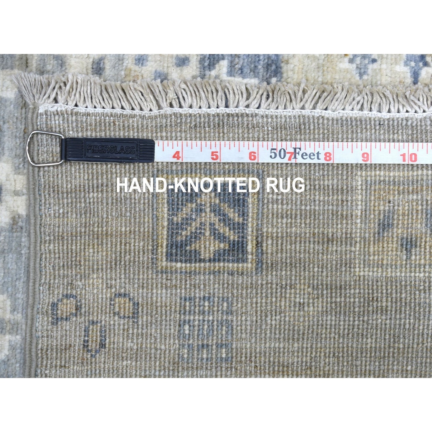 4'X6' Hand-Knotted Taupe Kashkuli Gabbeh Small Animal Figurines Wool Rug