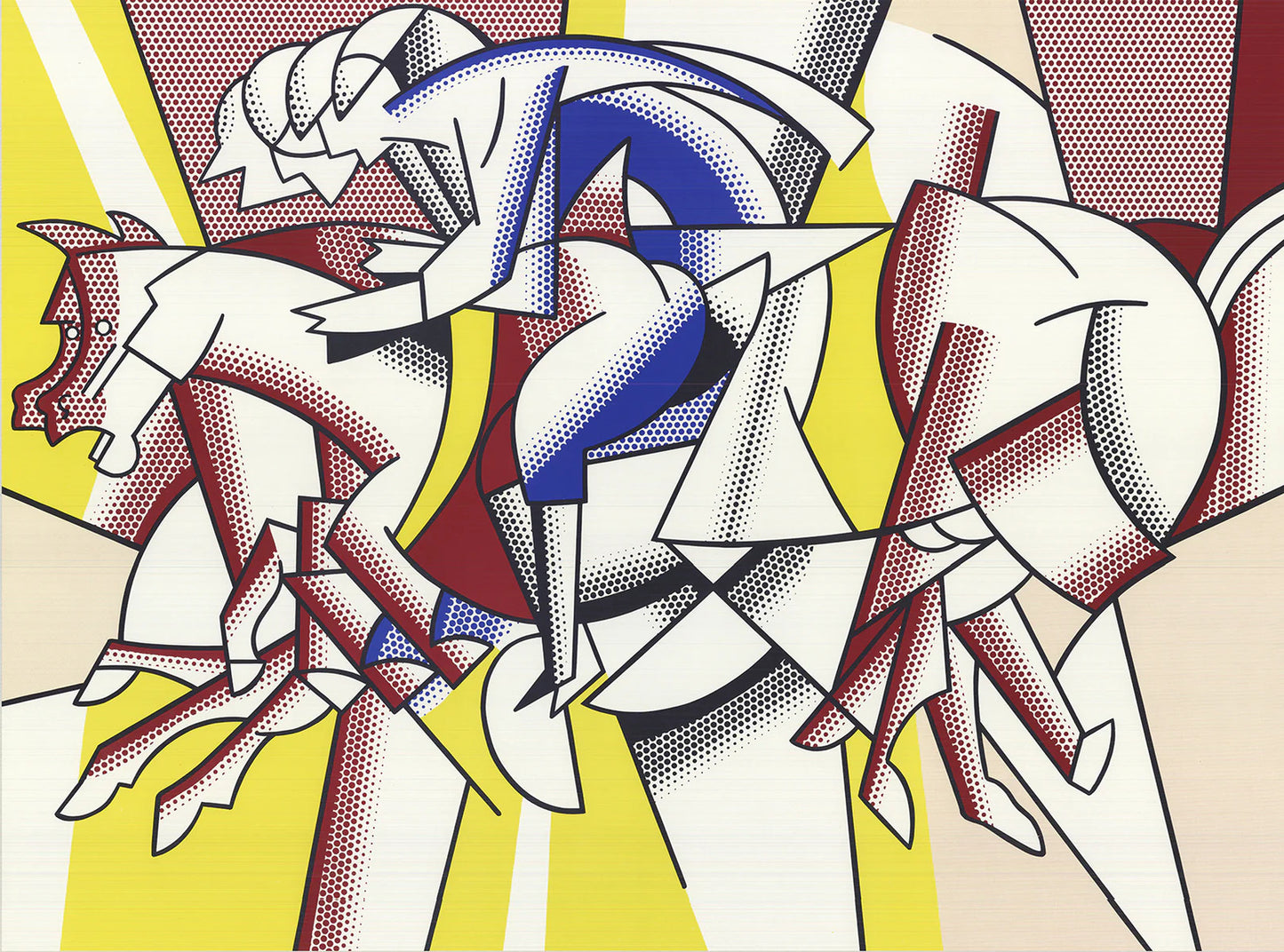 Roy Lichtenstein The Red Horse Man " Offset Lithograph Pop Art
