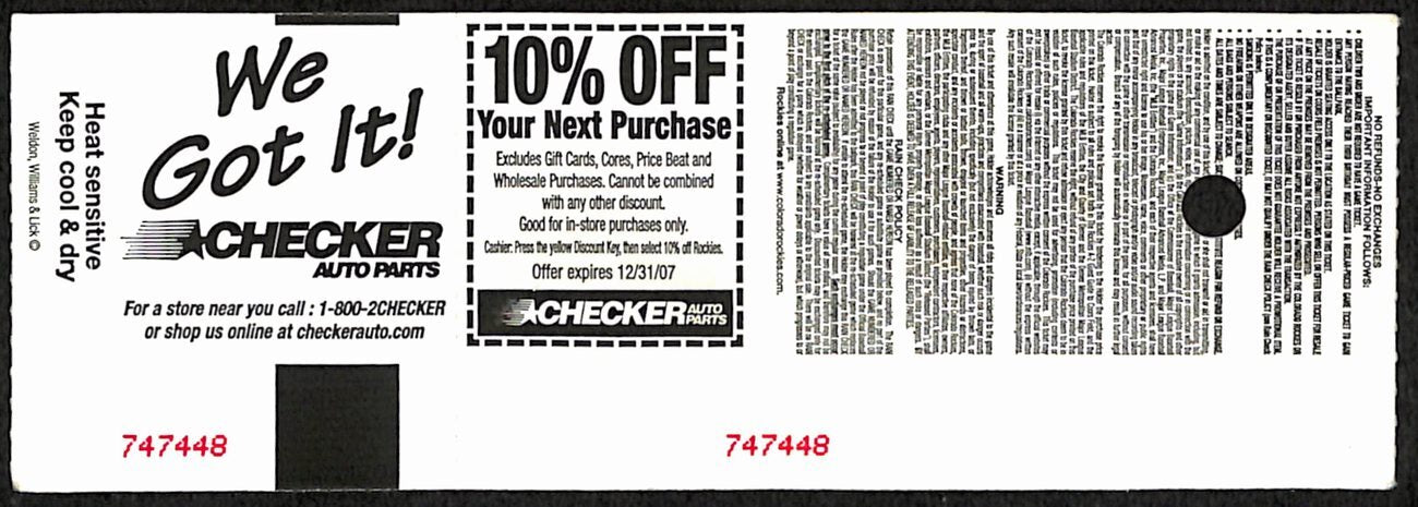 2007 Nl Wild Card Tiebreaker Full Ticket Rockies 9 V Padres 8 10/1/2007 187524