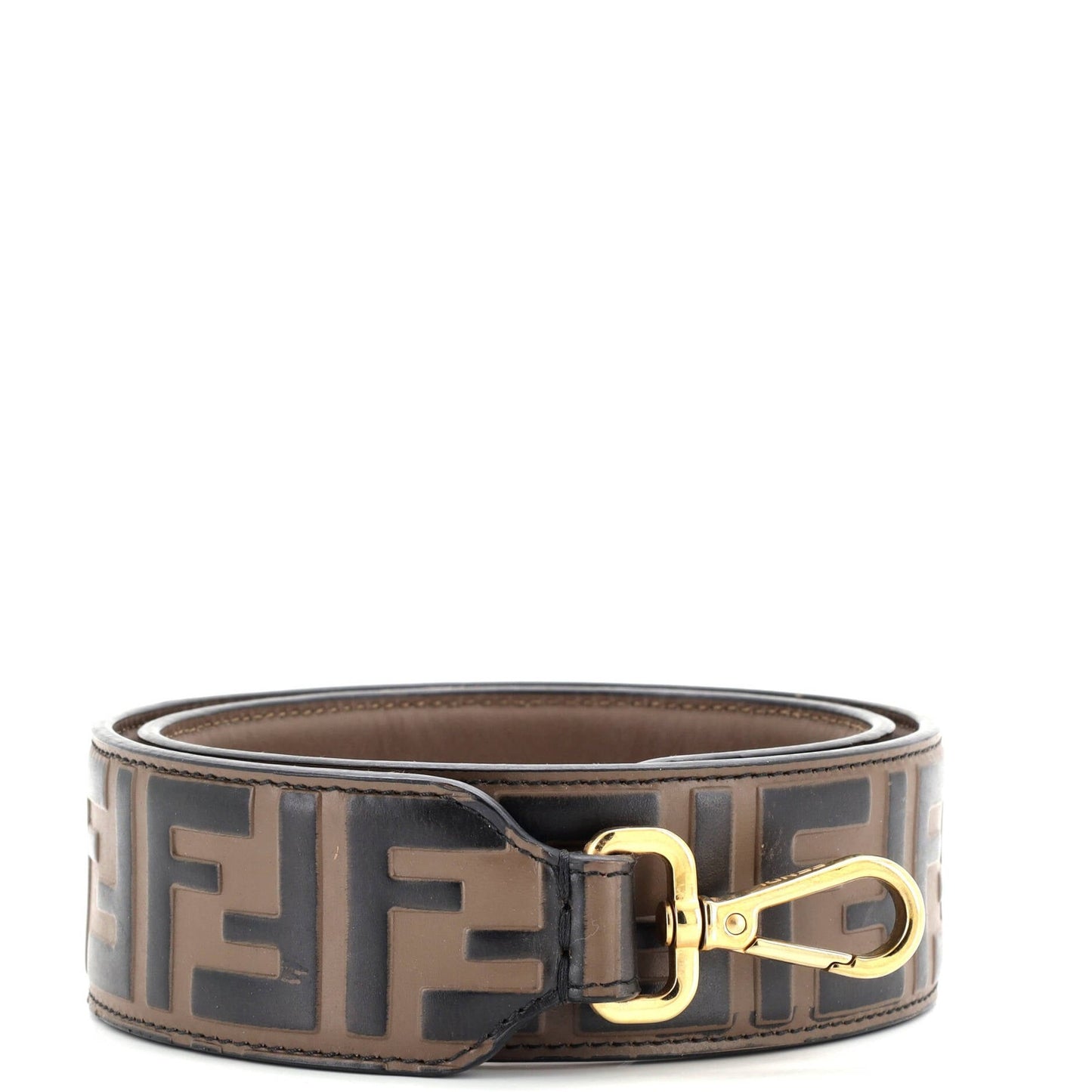 Fendi Strap You Shoulder Strap Zucca Embossed Leather