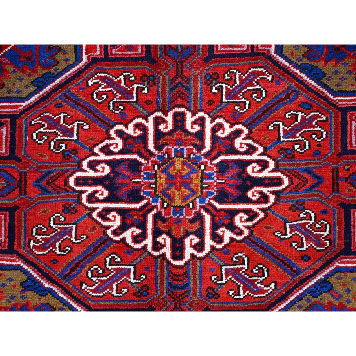 10'X12'9" Goji Berry Red 100% Wool Tribal Weaving Vintage Oriental Rug