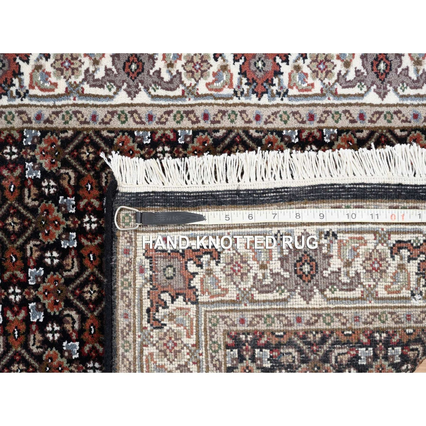2'5"X20' Black Herati Wool And Silk 175 Kpsi Hand Knotted Xl Runner Rug