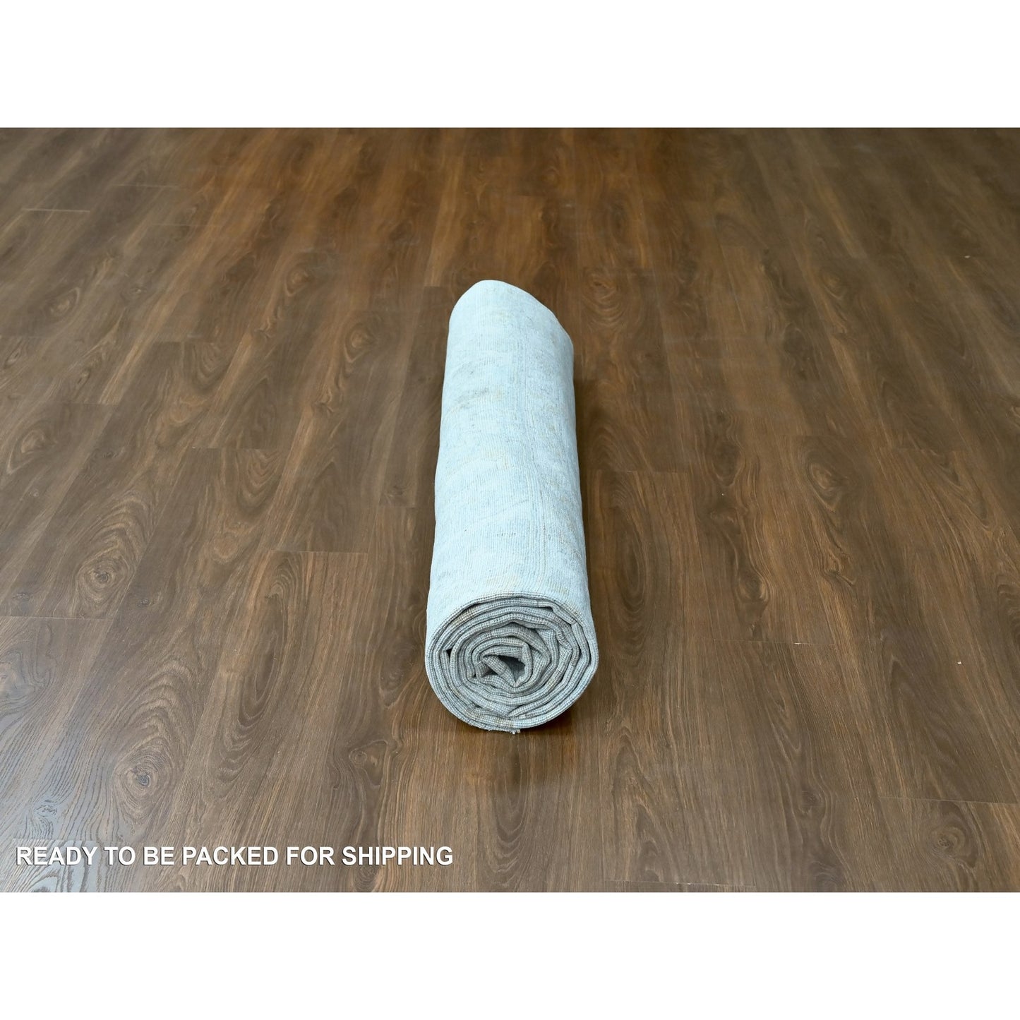9'X12'2" Gray Antiqued Ziegler Mahal Design Pure Wool Hand Knotted Rug