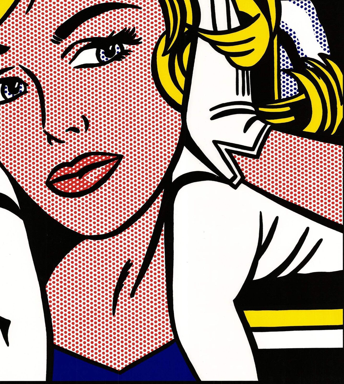 Roy Lichtenstein M...Maybe " Serigraph Pop Art Yellow, Multicolor