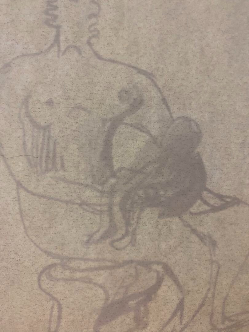 Henry Moore Original Painting Ink And Watercolour
