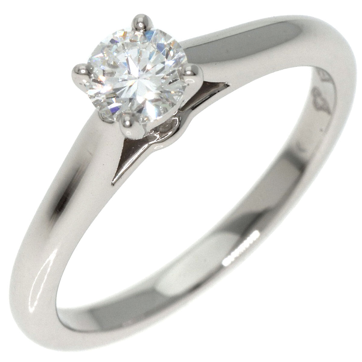 CARTIER Ring Solitaire Diamond #45 Platinum