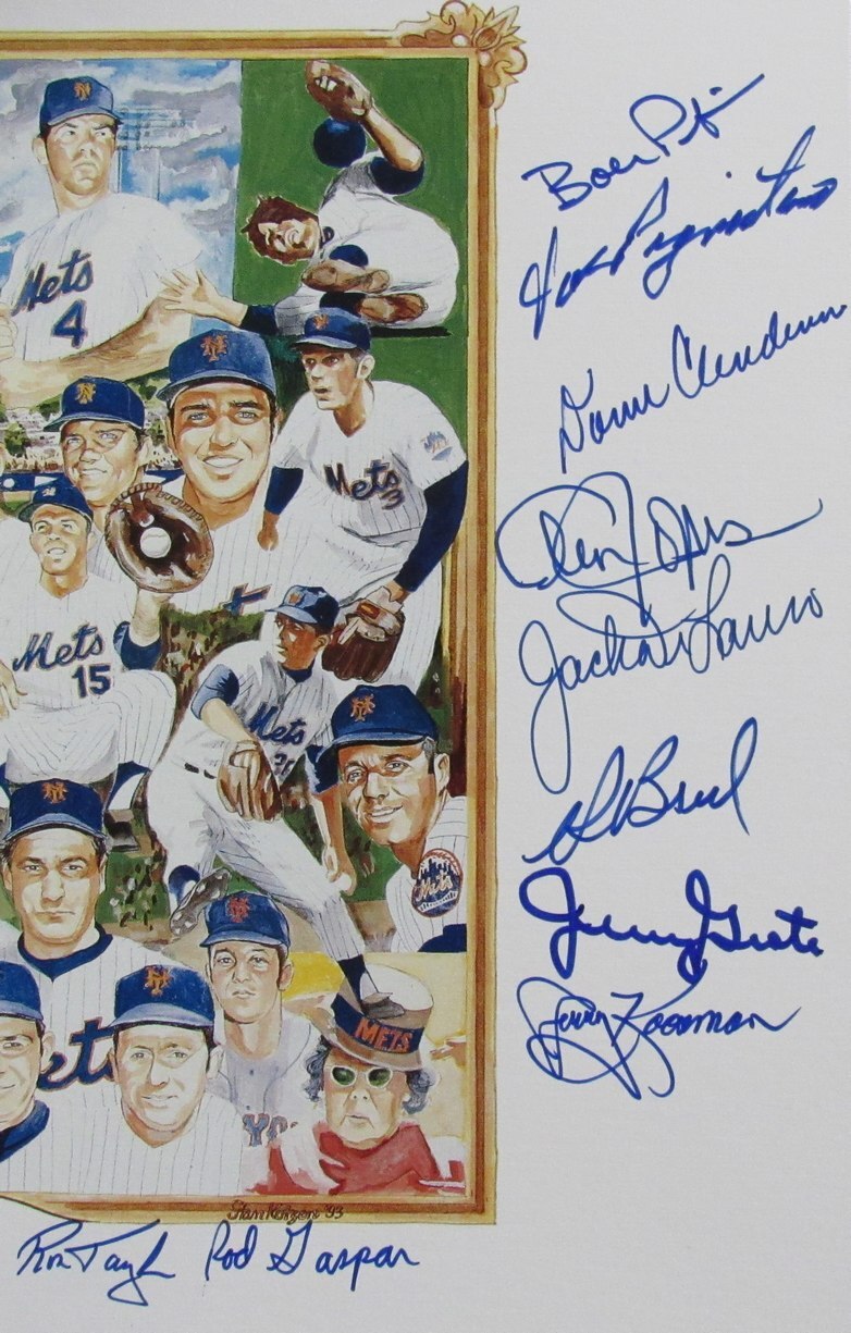 1969 Mets Team Signed (17) 11X14 Kotzen Litho