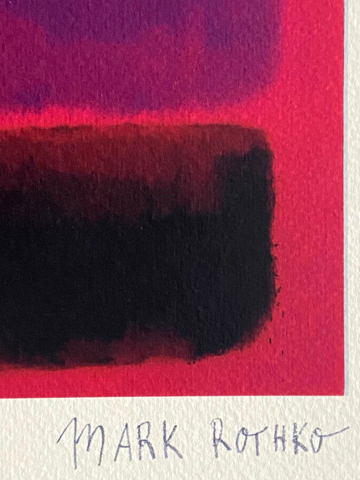 Mark Rothko Lithograph Coa Signature Stamp