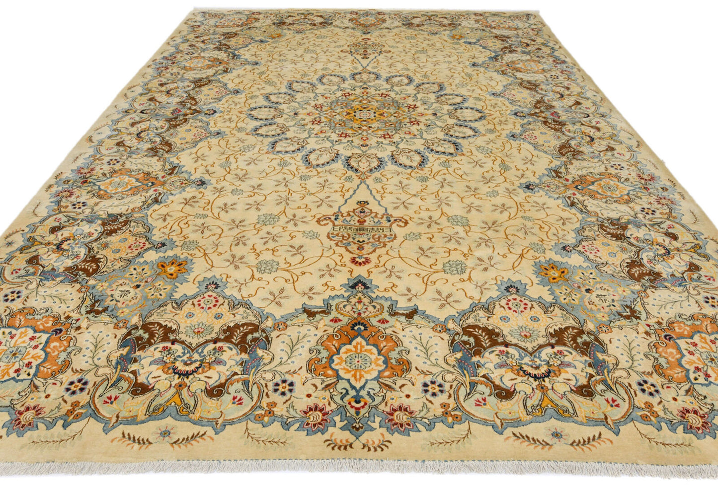 Handmade Semi-Antique Oriental Rug Beige