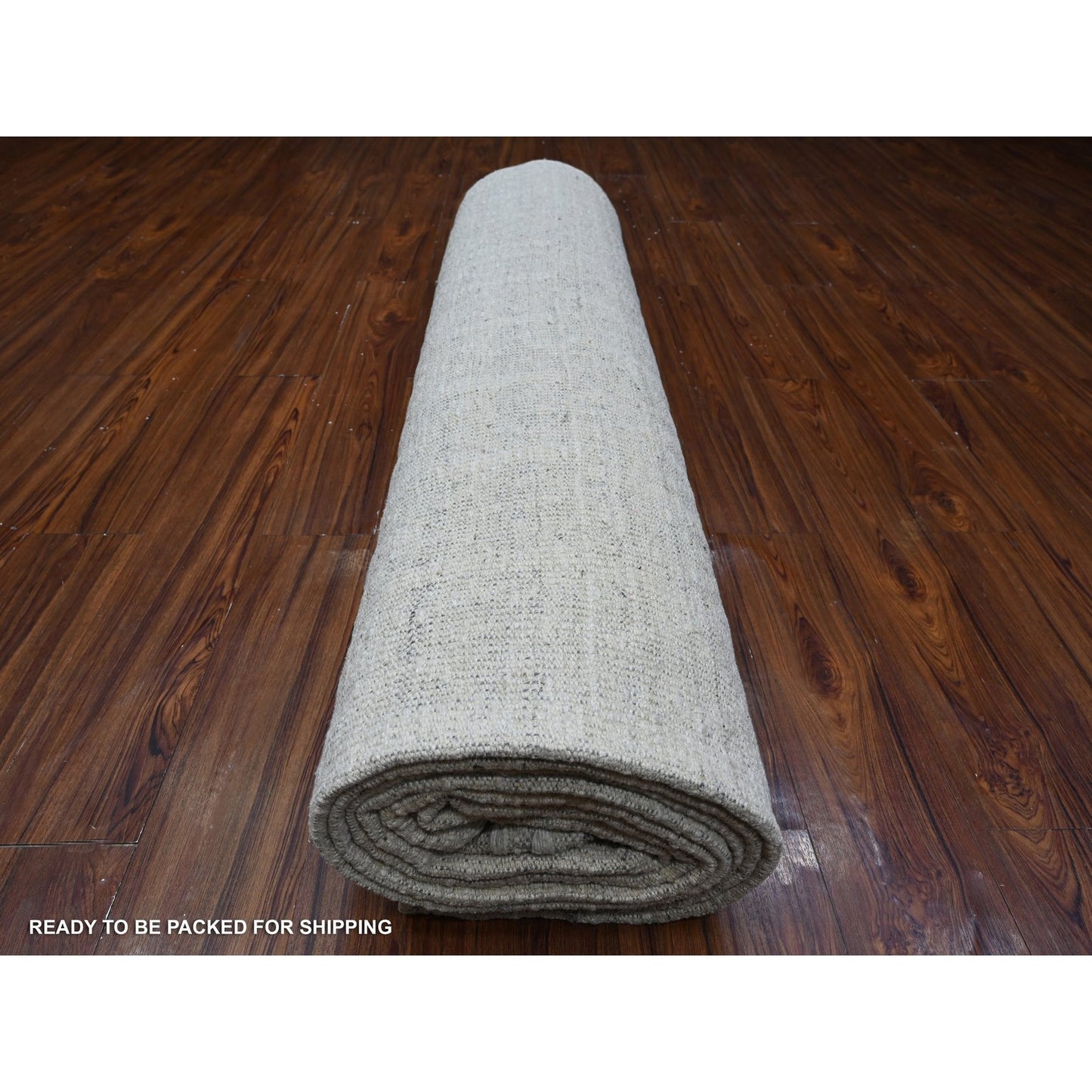 9'9"X15'4" Ivory Moroccan Weave Leaf Design Oversized Oriental Rug