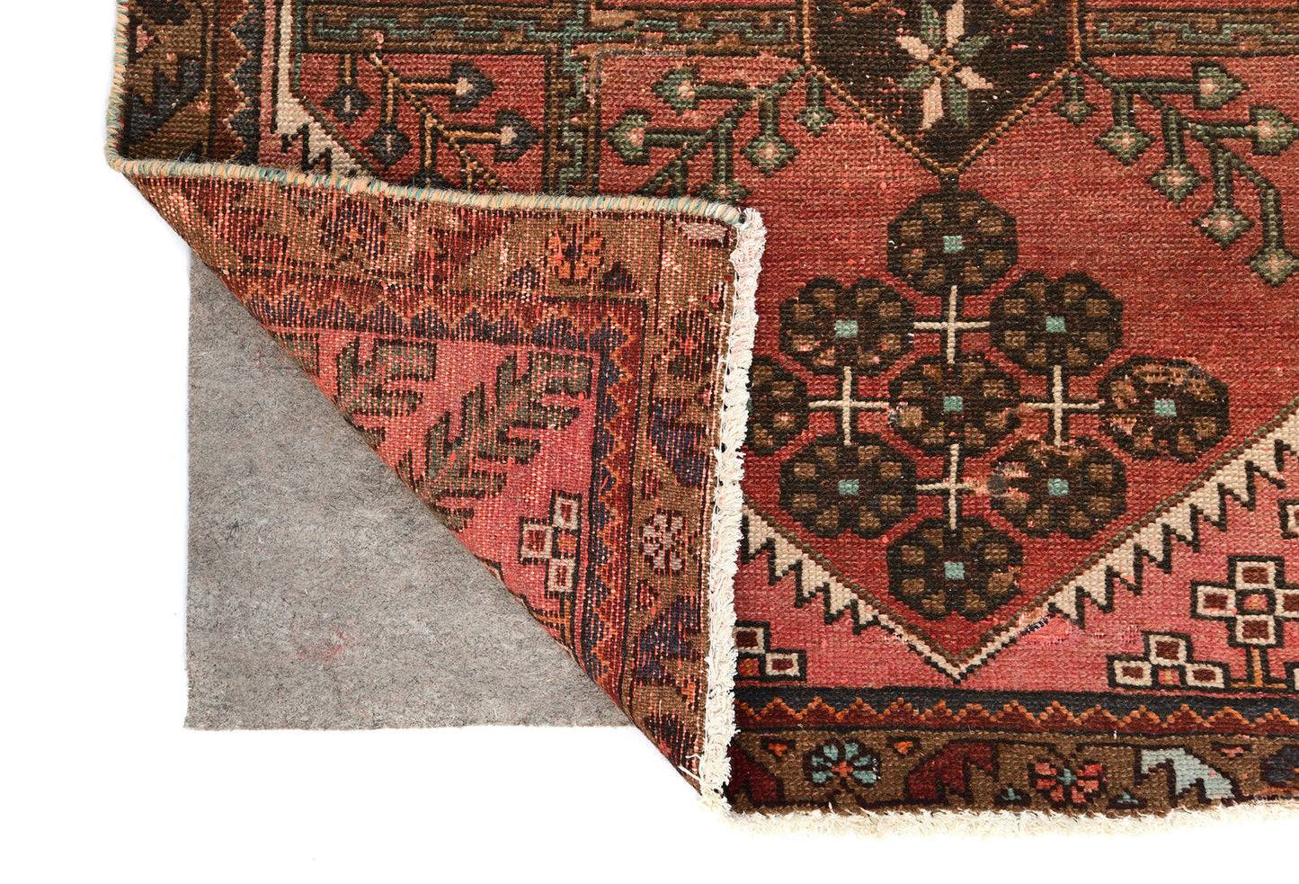 Semi-Antique Vintage Oriental Runner Rug