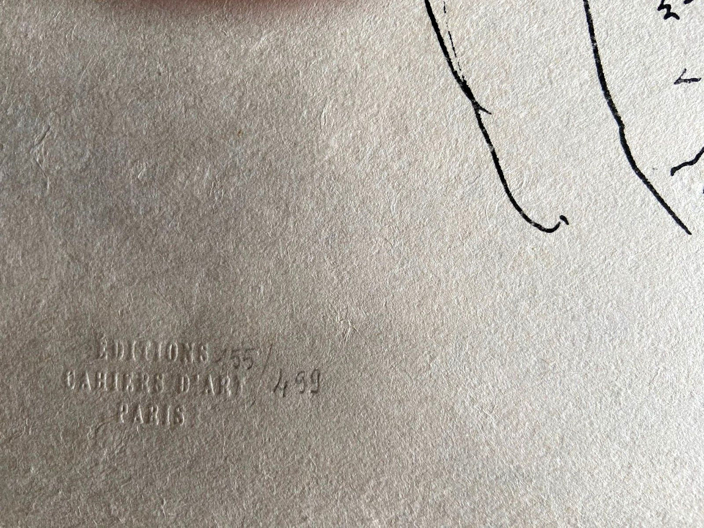 Henri Matisse Lithograph 1960 Contract