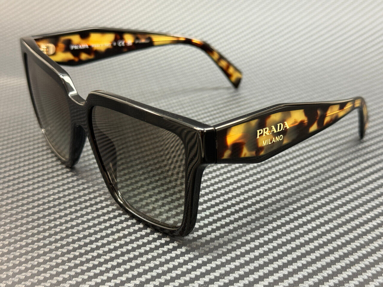 PRADA PR 24ZS 1AB0A7 Black Grey Gradient Women's