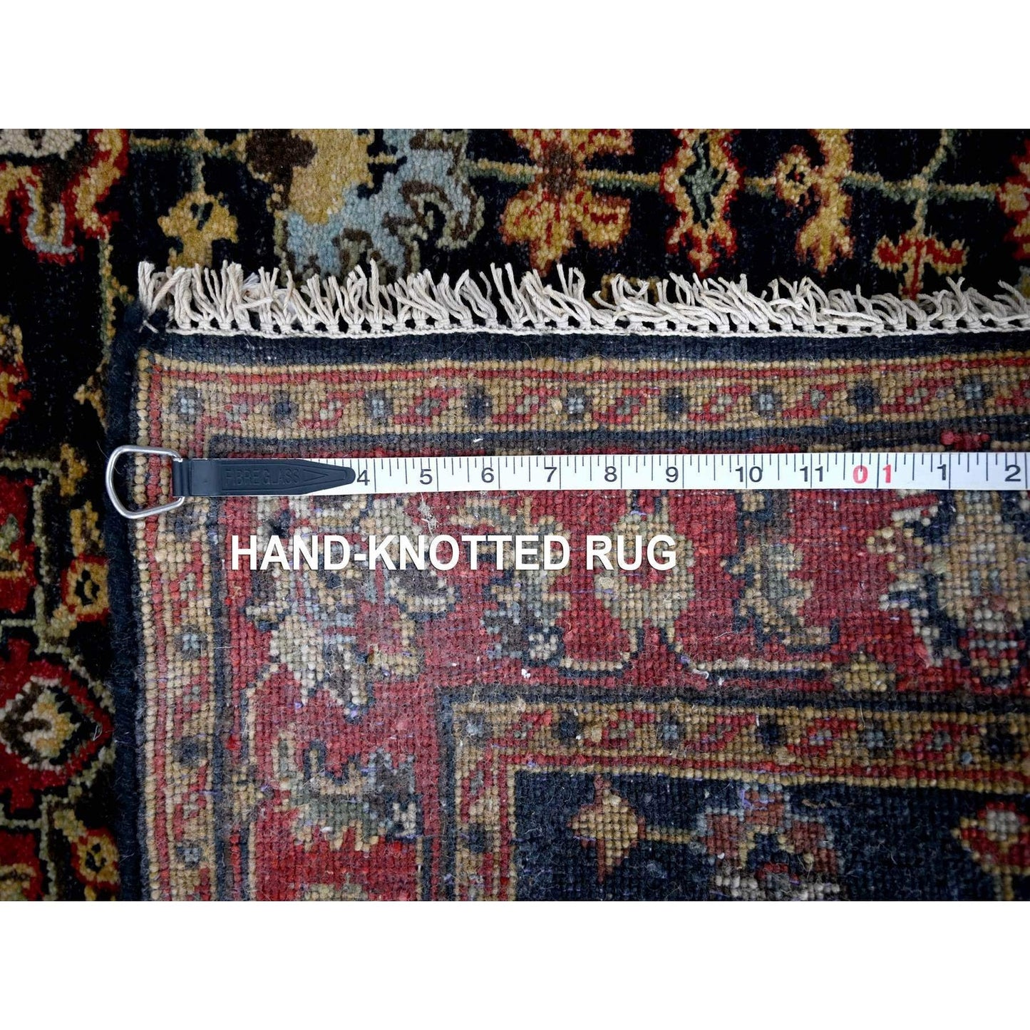 3'X5' Denim Black Karjihooz Design Natural Wool Hand Knotted Oriental Rug