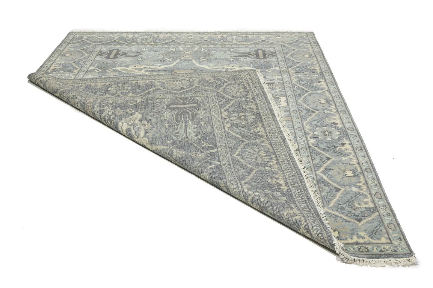 Large Oushak Wool Oriental Rug Muted Floral
