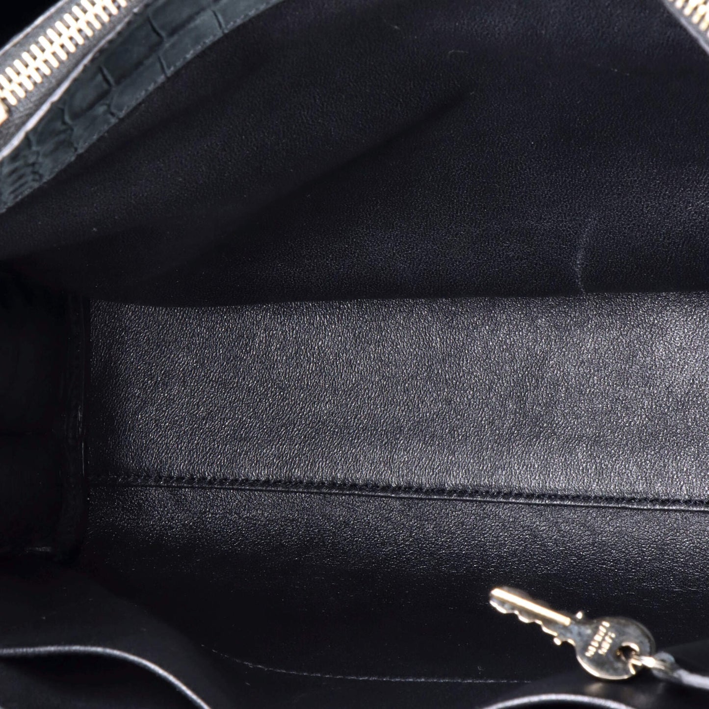 Saint Laurent Sac De Jour Nm Bag Crocodile Embossed Leather Small