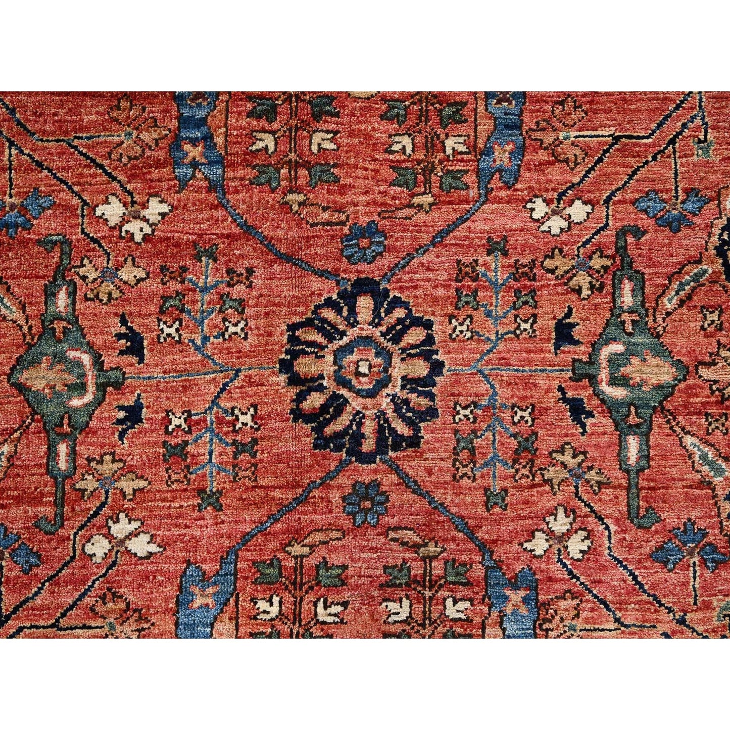 8'X10'4" Red Aryana Grade Bijar Garus Design Soft Wool Hand Knotted Rug