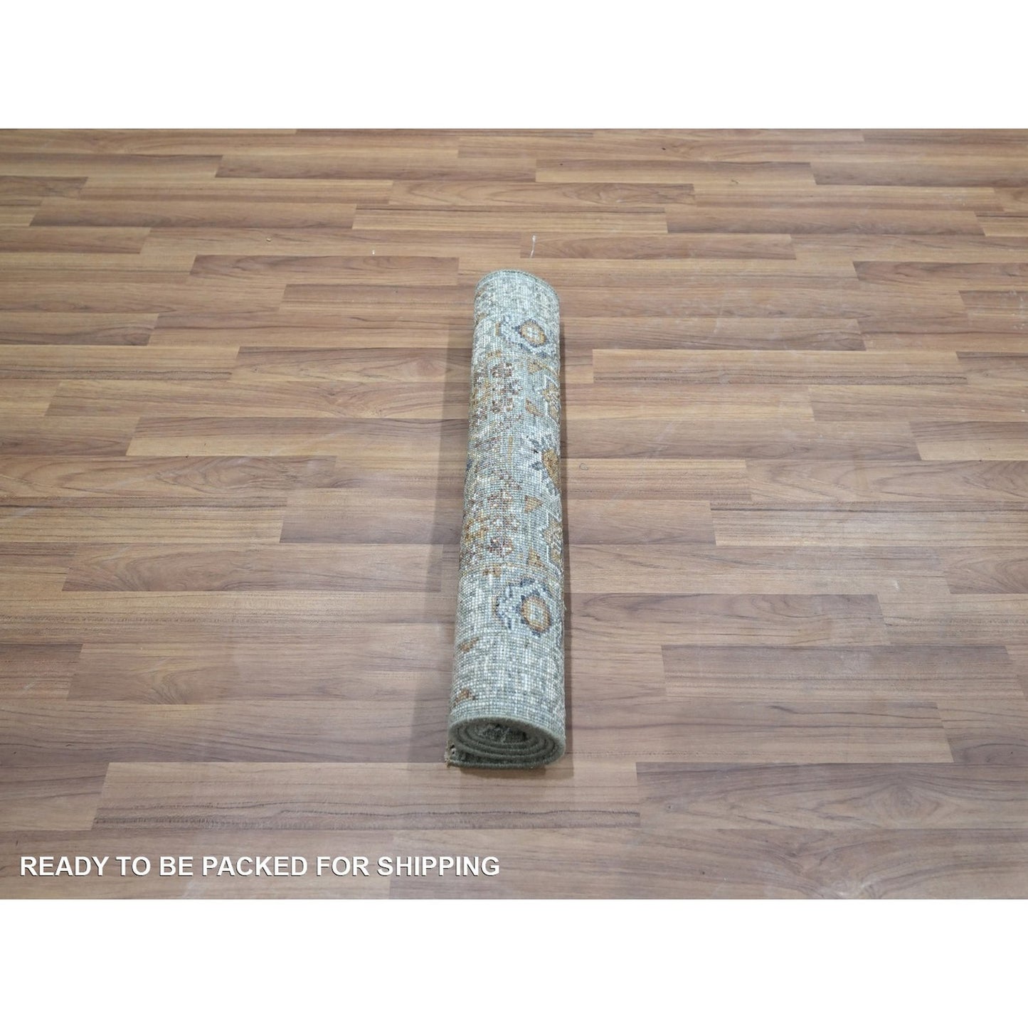 2'1"X3'1" Green Hand Knotted Rug Wool Pre Historic Mamluk Design Mat Small