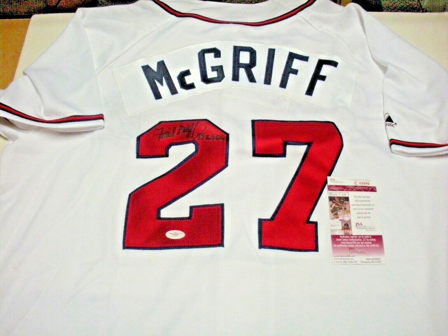 Fred Mcgriff Atlanta Braves,95 Ws Champs Jsa/Coa