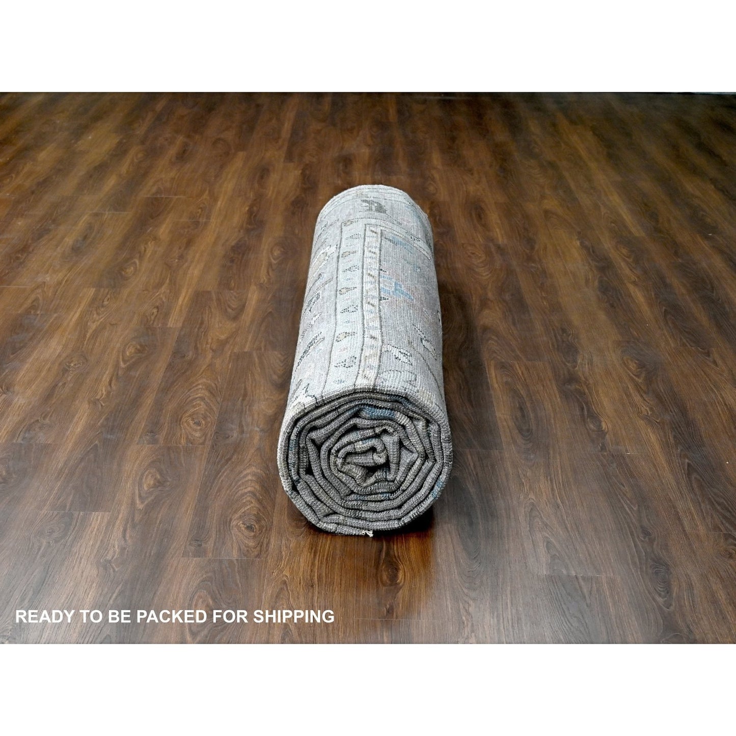12'X17'10" Light Gray Oushak Wool Hand Knotted Oversize Oriental Rug