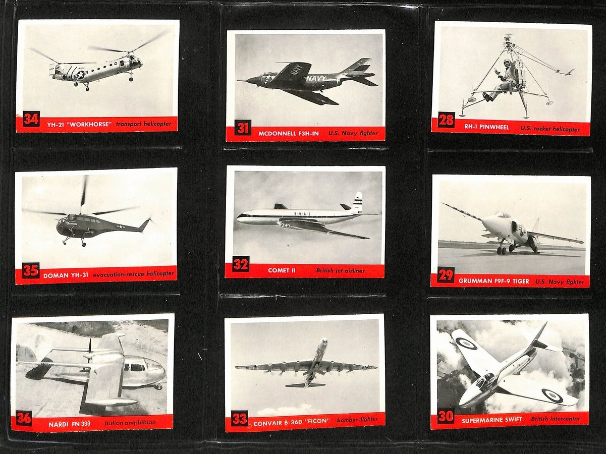 1956 Topps Jets Complete (1-240) Card Set With 2 Albums 195869