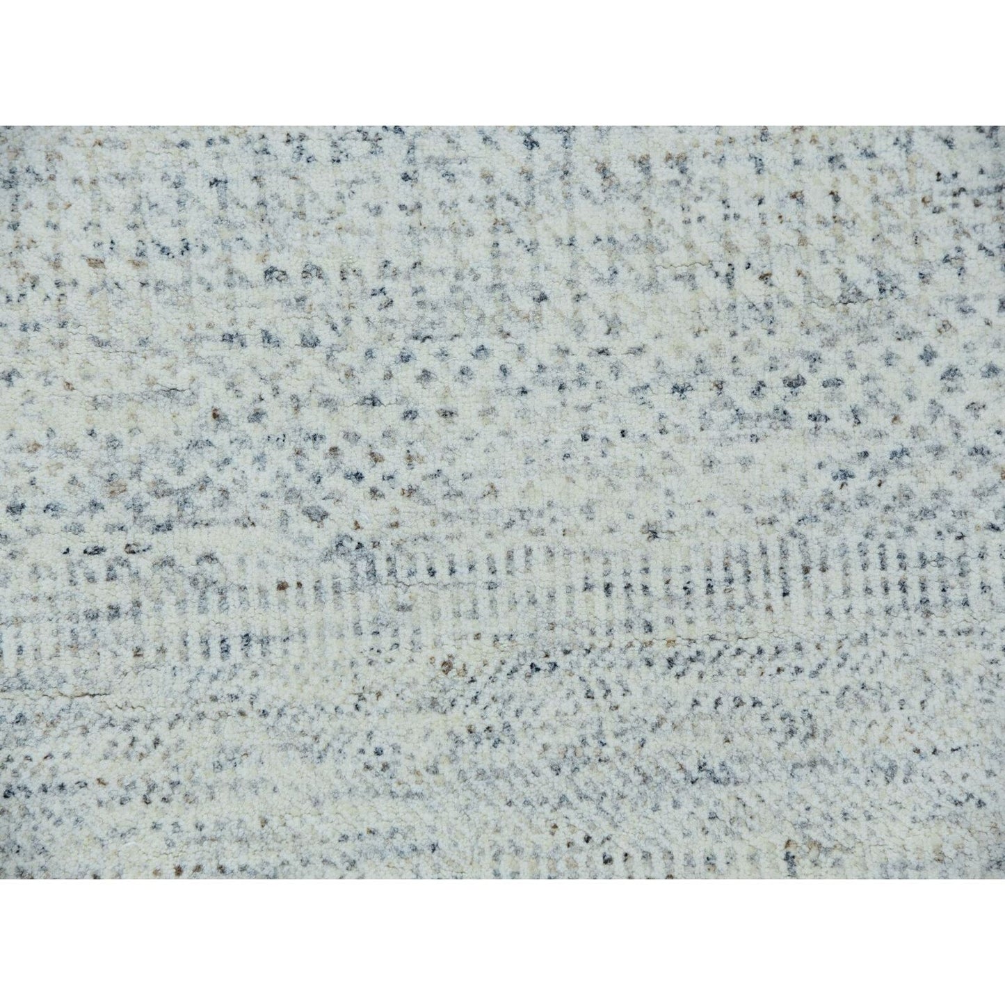 10'1"X14' Shoreline Gray Grass Design Hand Knotted 100% Wool Oriental Rug