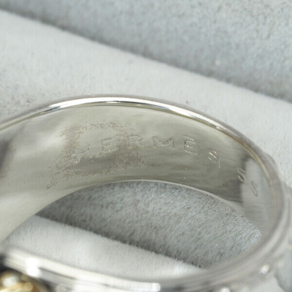 Hermes Ring Mexico Eu55 18K 750 Yellow Gold / 925 Sterling Silver